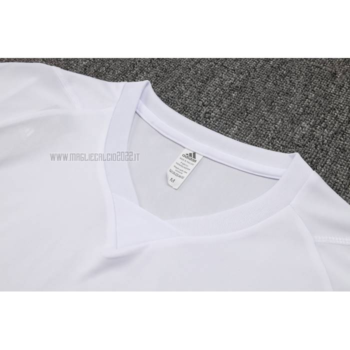 Tuta da Track del Bayern Monaco Manga Corta 2023-2024 Blanco - Pantalon Corto